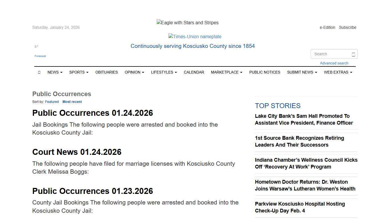 Public Occurrences - Times-Union